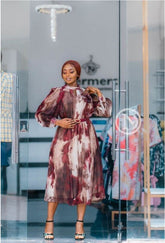Elegant multicolor midi dress